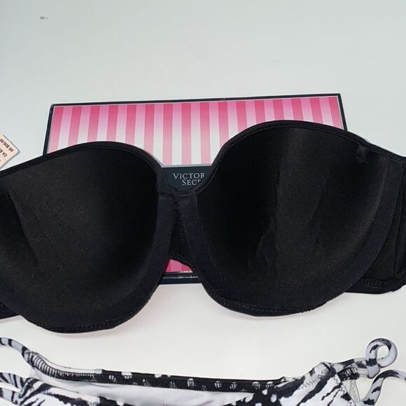 🔥VICTORIA SECRET SWIMSUIT 2pc 34C push-up //Small  New #2 - Picture 5 of 7